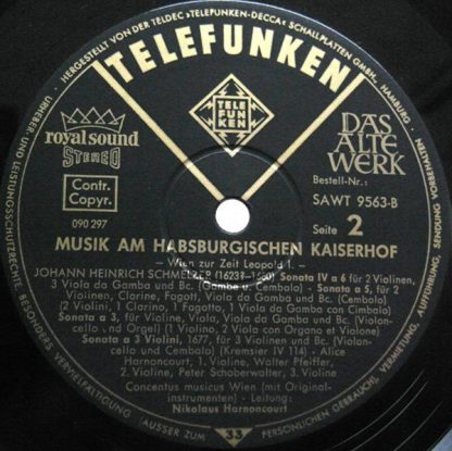 Telefunken SAWT 9563/64-B - Musik Am Habsburgischen Kaiserhof. W - Image 8