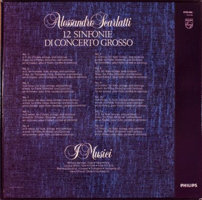 Philips 6769 066 - 12 Sinfonie Di Concerto Grosso - Image 2