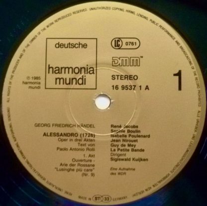 Deutsche Harmonia Mundi 1C 157 16 9537 3 - Alessandro - Image 3