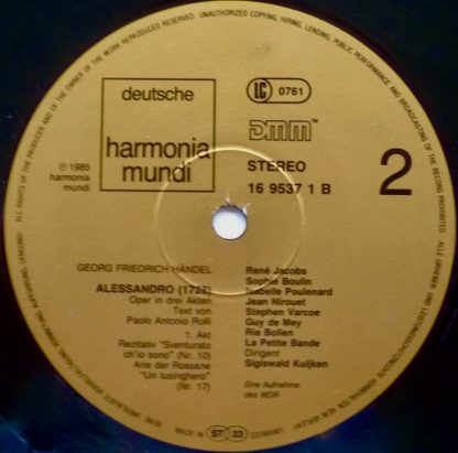 Deutsche Harmonia Mundi 1C 157 16 9537 3 - Alessandro - Image 4