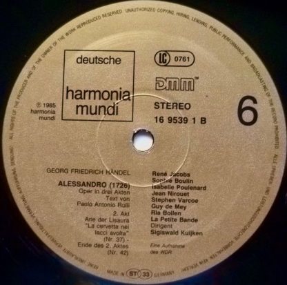 Deutsche Harmonia Mundi 1C 157 16 9537 3 - Alessandro - Image 8