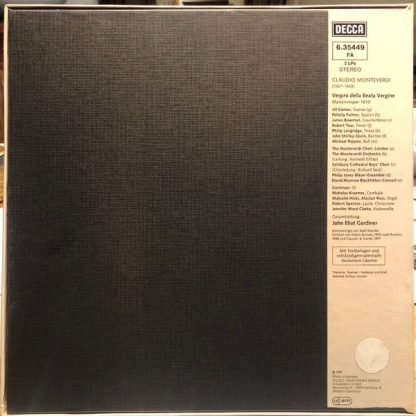DECCA 6.35449 FA - Vespro Della Beata Vergine - Image 2