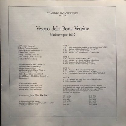 DECCA 6.35449 FA - Vespro Della Beata Vergine - Image 4