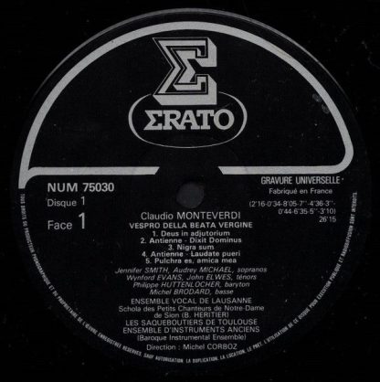 Erato 750292 - Vespro Della Beata Vergine - Image 3