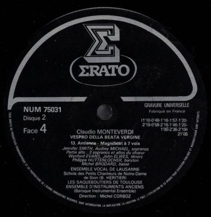 Erato 750292 - Vespro Della Beata Vergine - Image 6