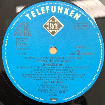 Telefunken 6.42125 AW - Suittes de Clavessin - Image 6
