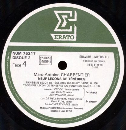 Erato NUM 75215 - 9 Leçons De Ténèbres - Image 6