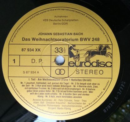 Eurodisc 87 937 XGK - Weihnachtsoratorium BWV 248 - Image 12