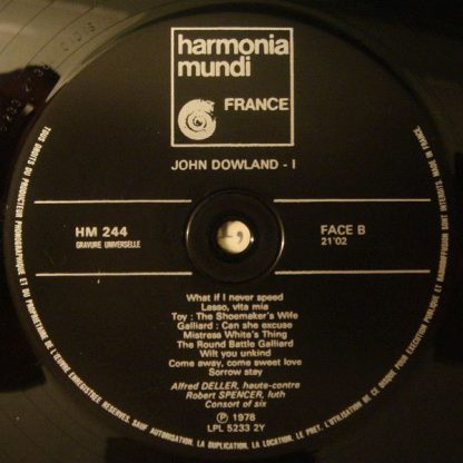 harmonia mundi France HM 244/46 - Lute Songs / Lute Solos / Cons - Image 4