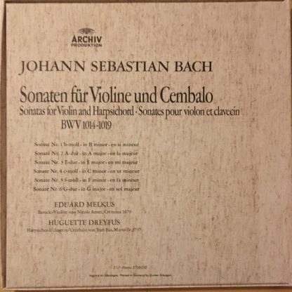 Archiv Produktion 2708 032 - Sonaten Für Violin Und Cembalo = So - Image 2
