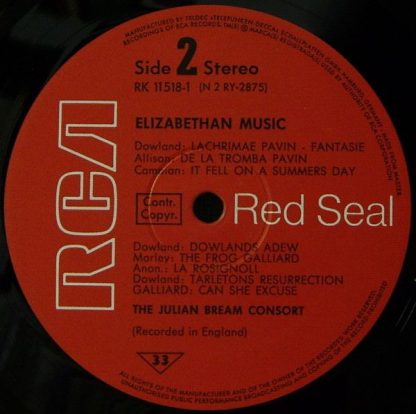 RCA Red Seal RK 11518/1-2 - Elisabethan Music - Image 7