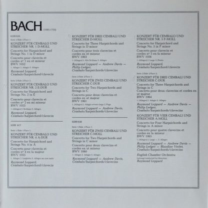 Philips 6747 194 - 9 Concerti Per 1,2,3 E 4 Cembali Ed Orchestra - Image 2