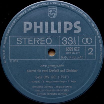 Philips 6747 194 - 9 Concerti Per 1,2,3 E 4 Cembali Ed Orchestra - Image 6