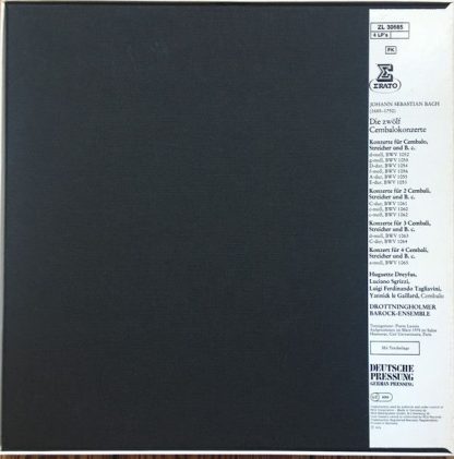 Erato ZL 30665 - Die Zwölf Cembalokonzerte - Image 2