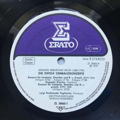 Erato ZL 30665 - Die Zwölf Cembalokonzerte - Image 3