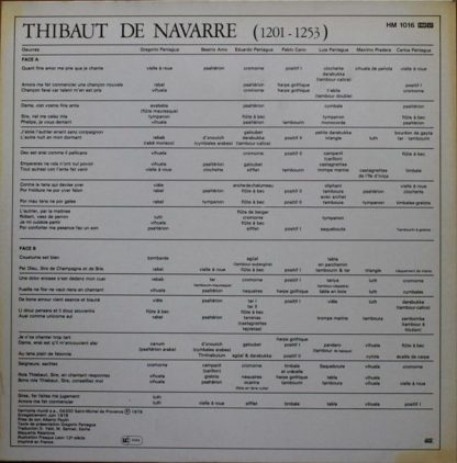 harmonia mundi France HM 1016 - Thibaut De Navarre - Image 2