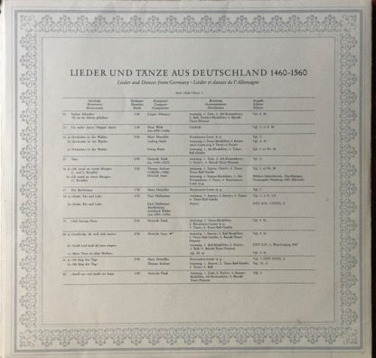 Archiv Produktion 2533 066 - Lieder Und Tänze Aus Deutschland 14 - Image 5