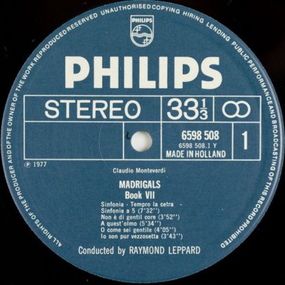 Philips 6747 416 - Madrigali Libro 7 - Image 3