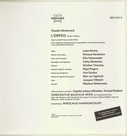 Telefunken SKH 21 - L'Orfeo. Favola In Musica - Image 2