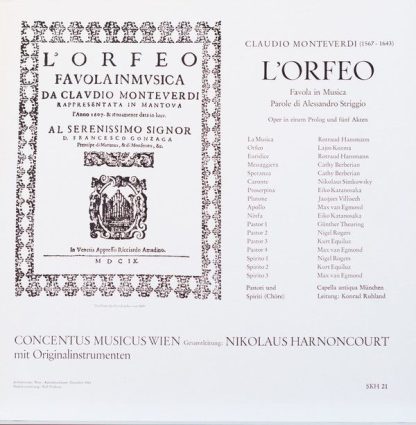 Telefunken SKH 21 - L'Orfeo. Favola In Musica - Image 4