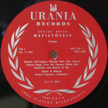 Urania Records (3) URLP 230 - Boito: Mefistofele - Image 2