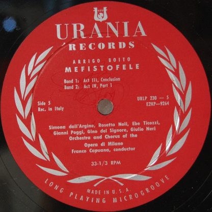 Urania Records (3) URLP 230 - Boito: Mefistofele - Image 5