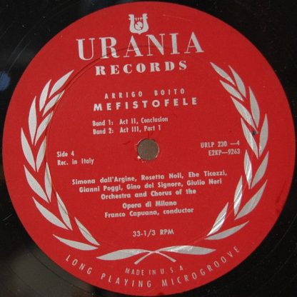 Urania Records (3) URLP 230 - Boito: Mefistofele - Image 6