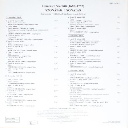 Hungaroton SLPX 12674-75 - Hommage A Scarlatti - Sonatas - Image 2