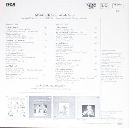 RCA Red Seal RL 30336 - Sacred And Secular Songs Of The Middle A - Image 2