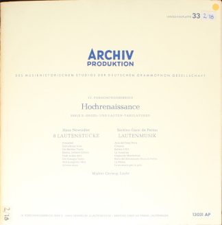 Archiv Produktion 13 031 AP - 8 Lautenstücke, Lautenmusik