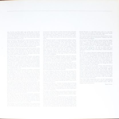 BASF/Harmonia Mundi 25 22065-6 - Musik Der Tudor-Zeit : Messen U - Image 3