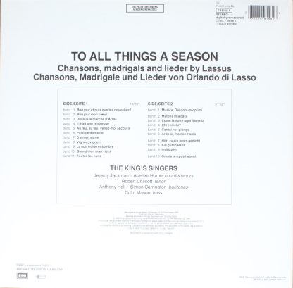 His Master's Voice 067 EL 7491581 - To All Things A Season (Chan - Image 2