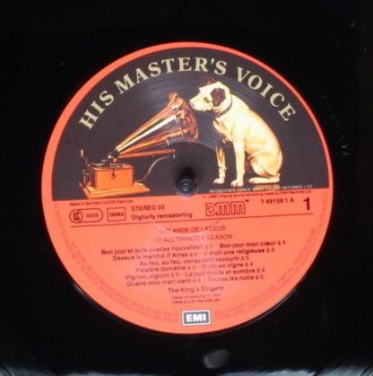 His Master's Voice 067 EL 7491581 - To All Things A Season (Chan - Image 5