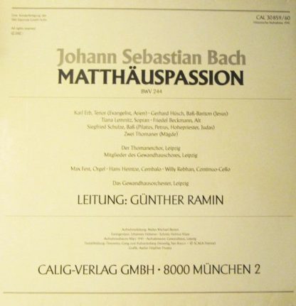 Calig CAL 30 859 / 60 - Matthäuspassion - Image 4