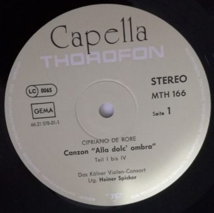 Thorofon MTH 166 - Canzone "Alla Dolc' Ombra" / Madrigal "Beato - Image 4