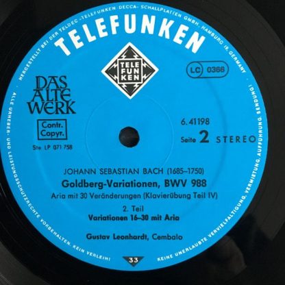 Telefunken 6.41198 AW - Goldberg-Variationen Um 1740 - Image 5