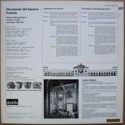 Jecklin Exempla 5005 - Documenti Del Barocco - Venezia: I Concer - Image 2