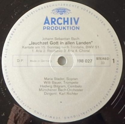 Archiv Produktion 198 027 - "Jauchzet Gott In Allen Landen", Kan - Image 3