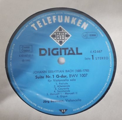 Telefunken 6.42667 AZ - Suiten Für Violoncello Nr. 1 & 2 - Image 5