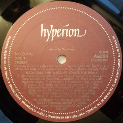 hyperion A66019 - Madrigals And Wedding Songs For Diana - Image 5