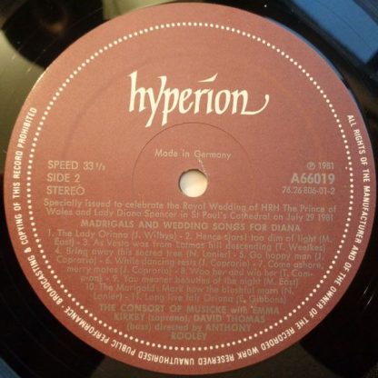hyperion A66019 - Madrigals And Wedding Songs For Diana - Image 6