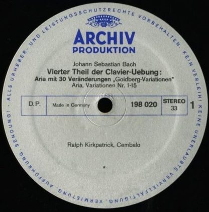 Archiv Produktion 198 020 - "Goldberg-Variationen" Vierter Theil - Image 3