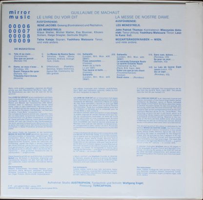 Mirror Music (2) 00006 - Le Livre Du Voir Dit - La Messe De Nost - Image 2