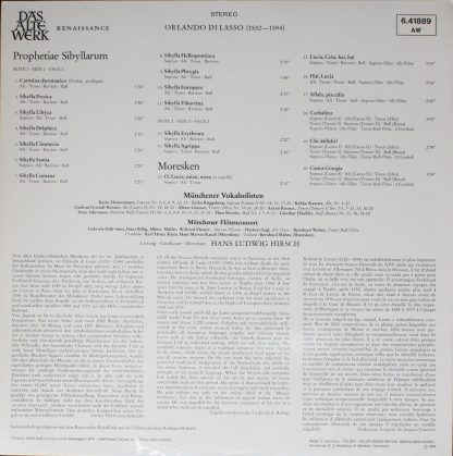 Telefunken 6.41889 AW - Moresken / Prophetiae Sibyllarum - Image 2