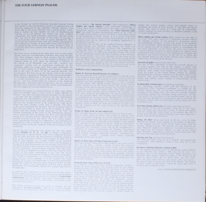 Philips 6775 017 - Die Vier Deutschen Psalme / The Four German P - Image 5