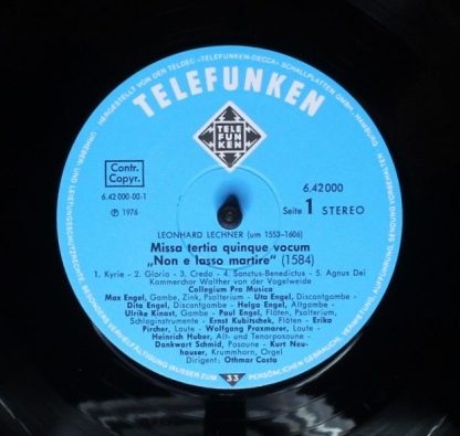 Telefunken 6.42000 AW - Missa Tertia 1584 / Passion 1593 - Image 5