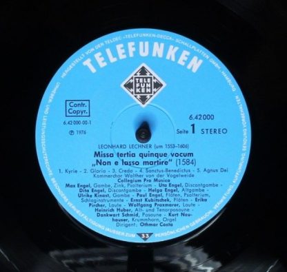 Telefunken 6.42000 AW - Missa Tertia 1584 / Passion 1593 - Image 5
