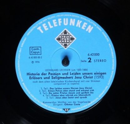 Telefunken 6.42000 AW - Missa Tertia 1584 / Passion 1593 - Image 6
