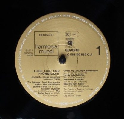 Deutsche Harmonia Mundi 1C 065-99 683 Q - Liebe, Lust und Frömmi - Image 5