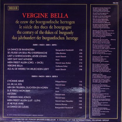 DECCA 153.010 - De Eeuw der Boergondische hertogen - Vergine Bel - Image 2